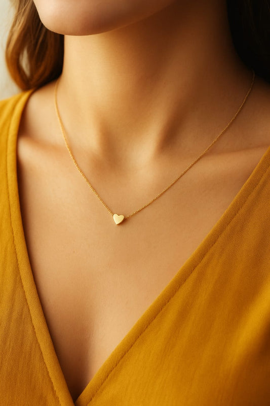 Gold Heart Pendant Necklace – Minimal, Elegant & Meaningful